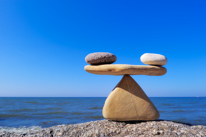 In Balance sein